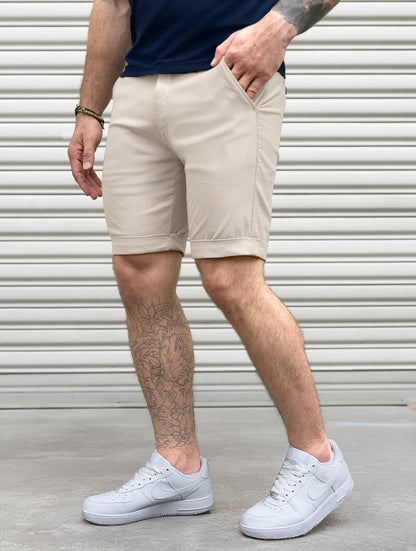 Noa Stretch Shorts - Beige