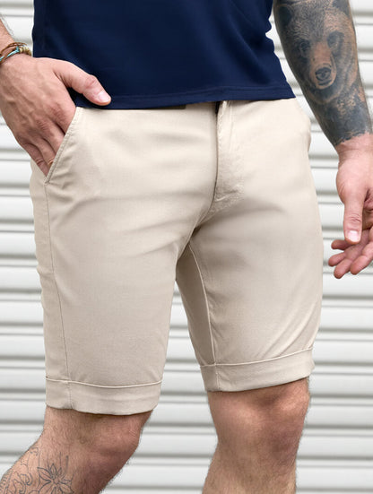 Noa Stretch Shorts - Beige