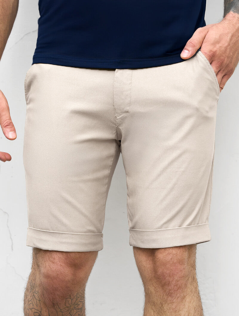 Noa Stretch Shorts - Beige