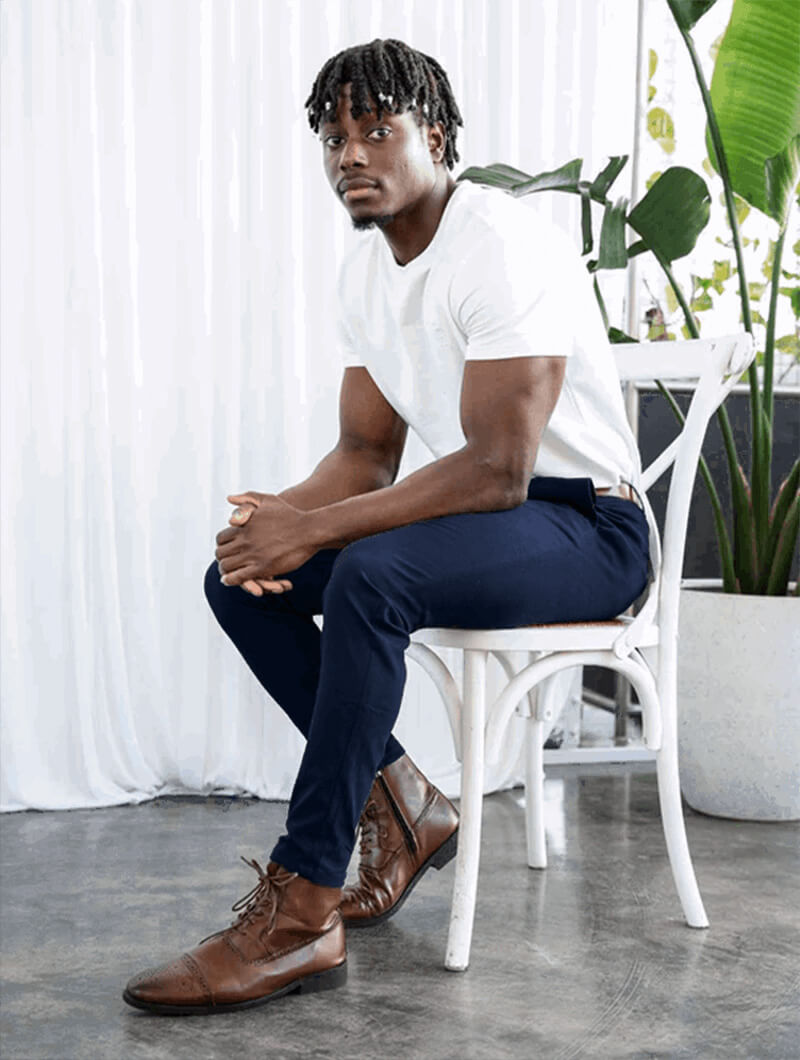 Noa Stretch Pants - Blue