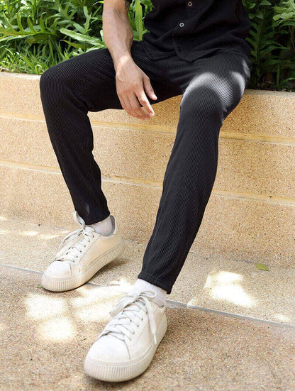 Bailey Ribbed Pants - Black