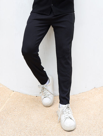 Bailey Ribbed Pants - Black